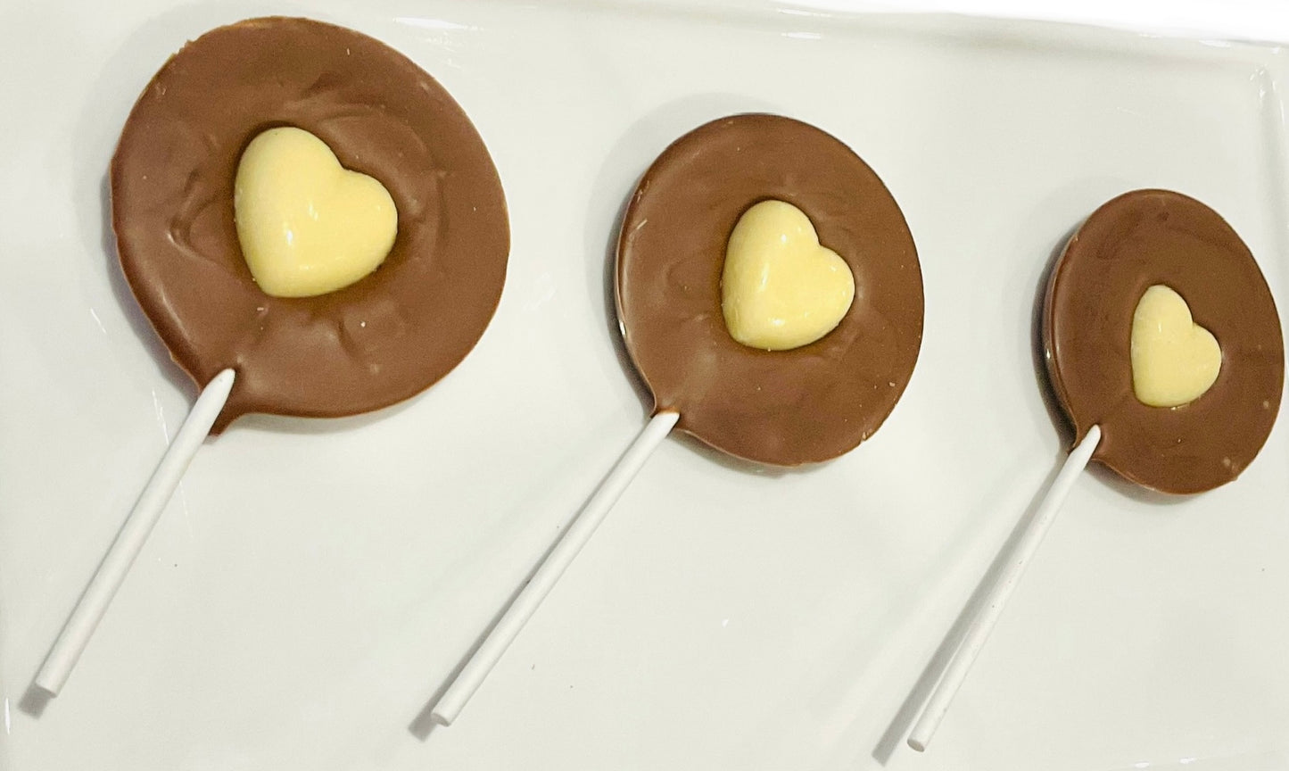 Valentines White Chocolate Lollies