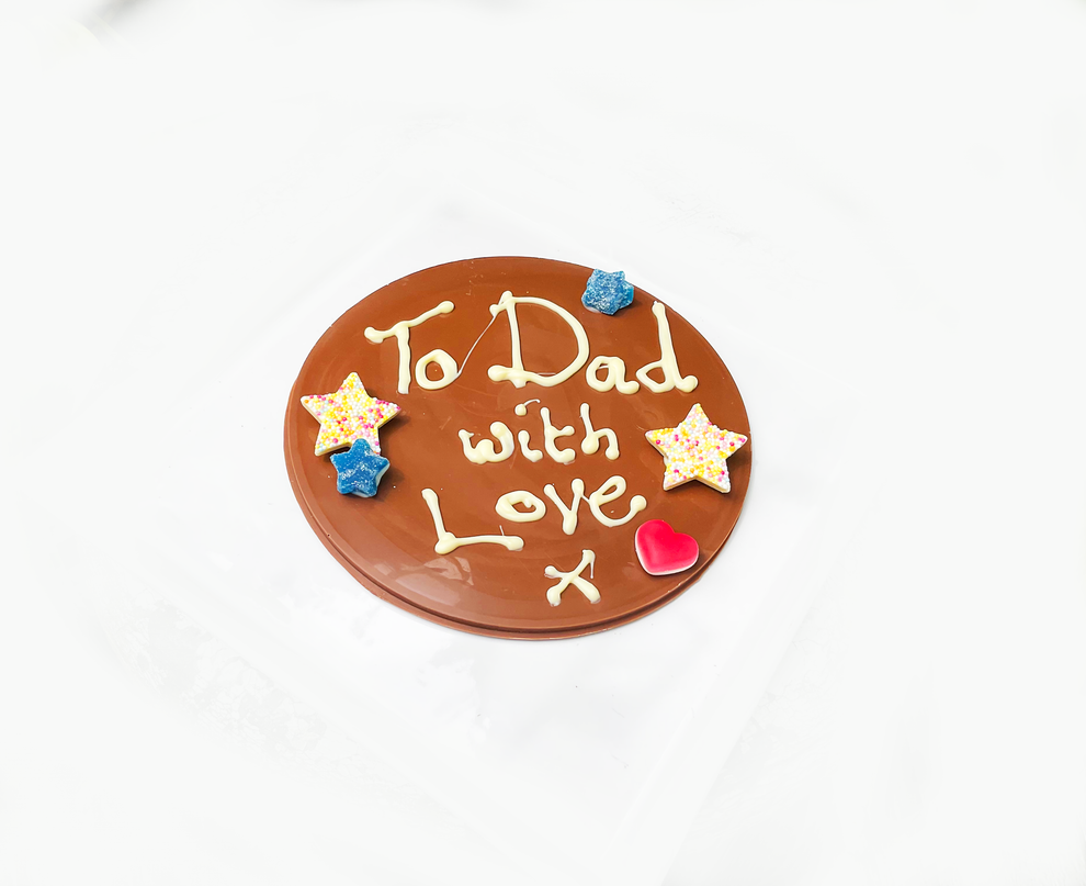 Large Dad Chocolate Button – The Chocolate Umbrella