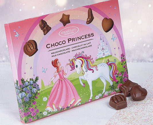 Princess solid milk chocolate pieces in carton